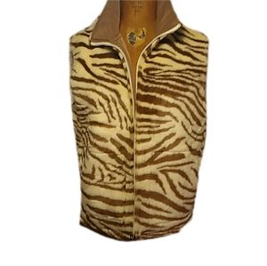 Vintage vest w faux fur lining